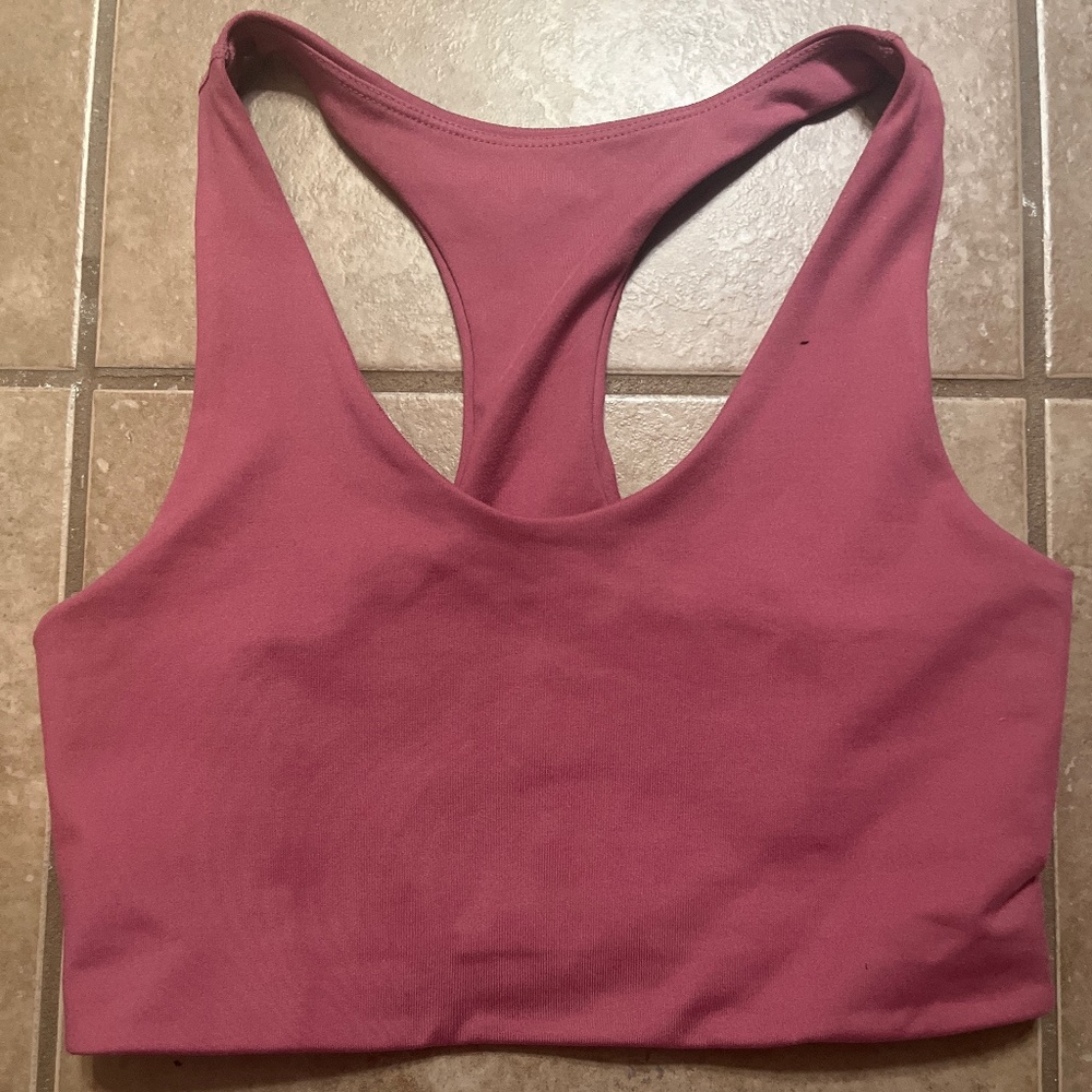 pink racer back activewear top